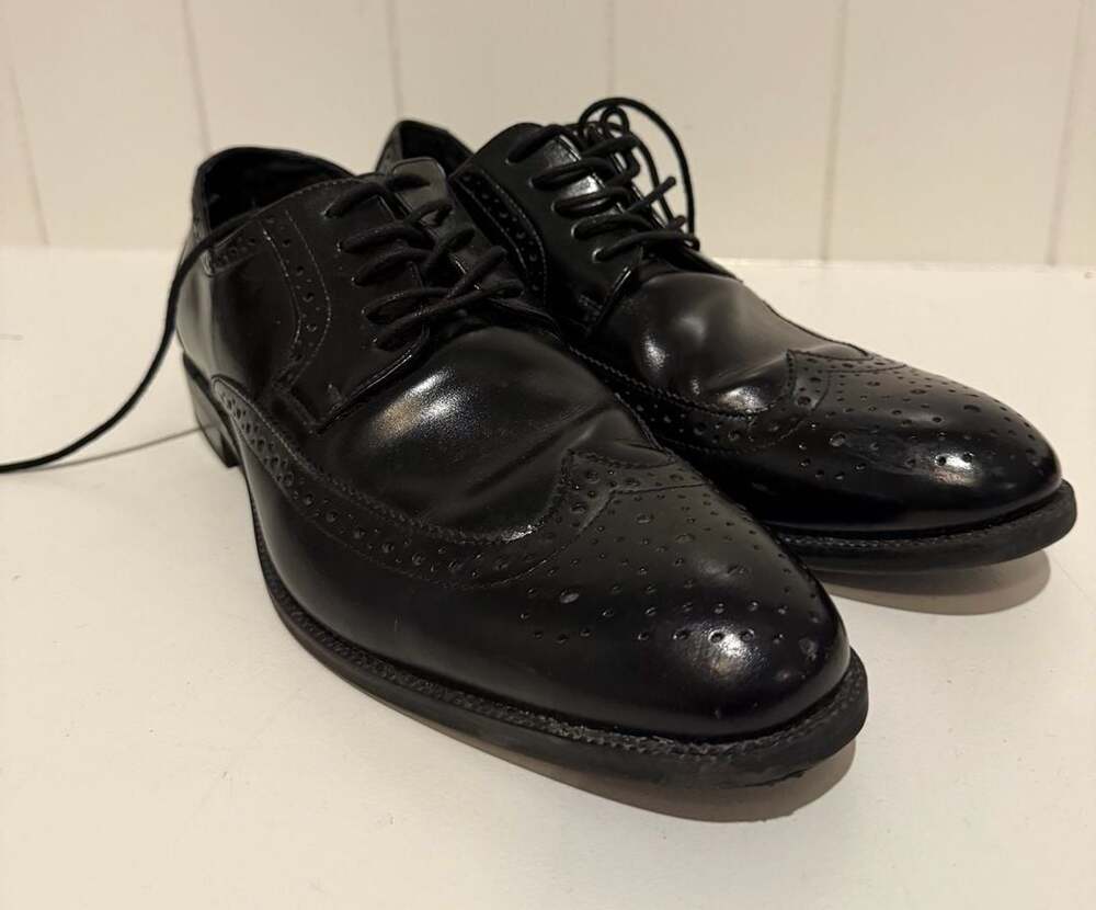 Stacy Adams Black Wingtip Dress Shoes